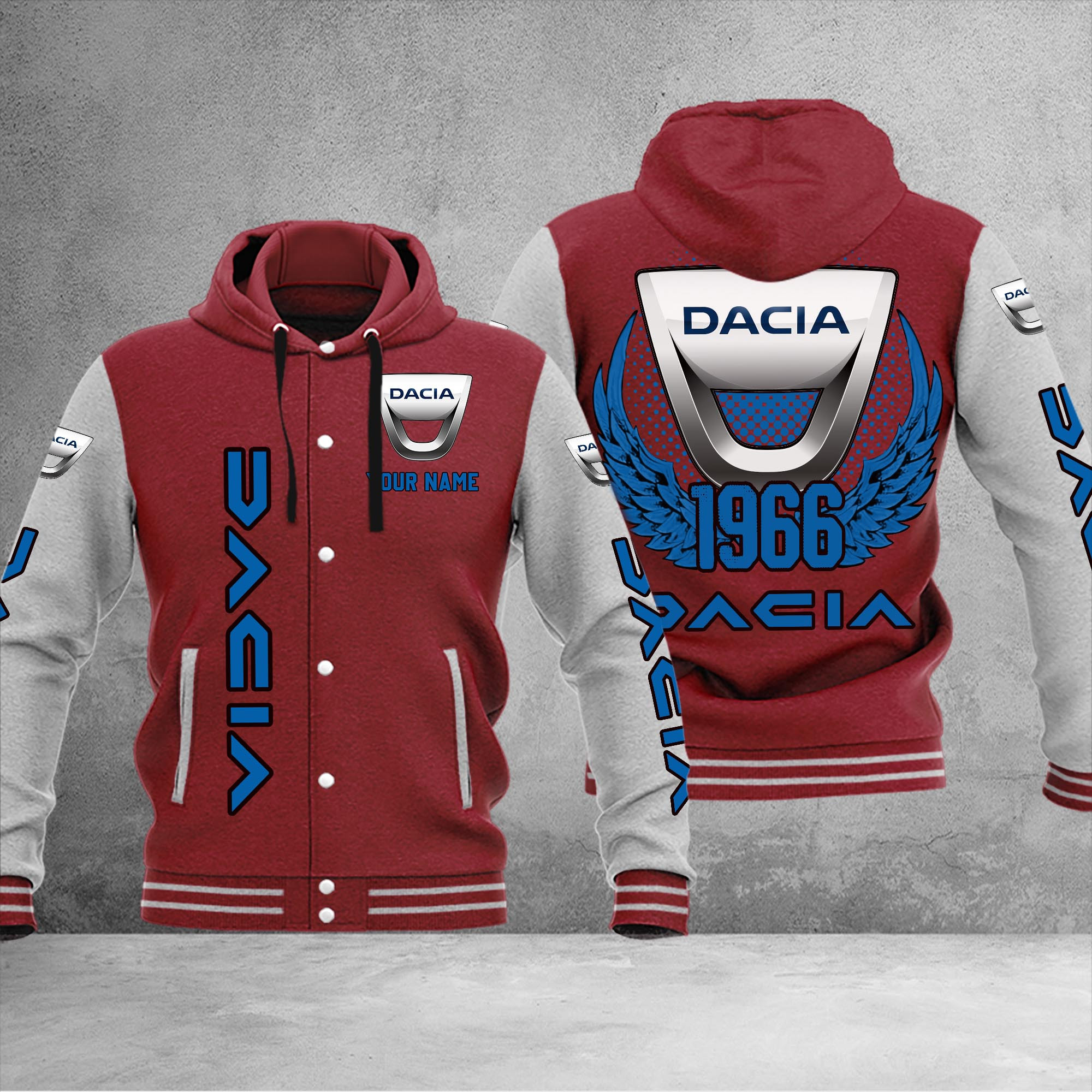 Dacia DMHJ1034 Baseball Jacket Multicolor - Famjoys Dacia DMHJ1034 Baseball Jacket Multicolor - Famjoys