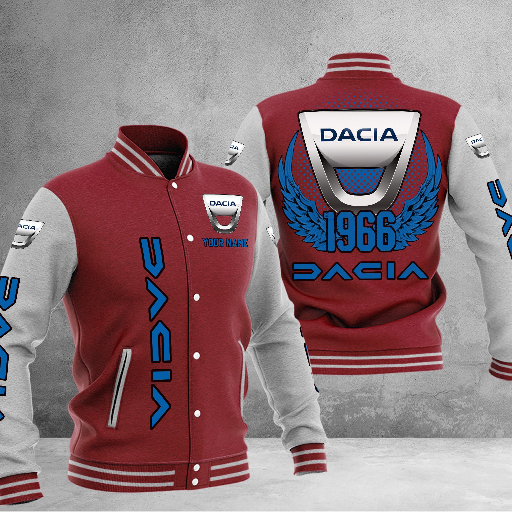 Dacia DMHJ1034 Baseball Jacket Multicolor - Famjoys Dacia DMHJ1034 Baseball Jacket Multicolor - Famjoys