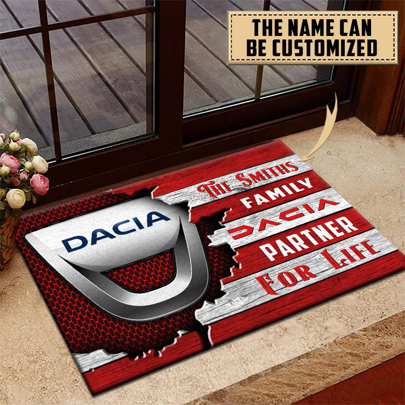 Dacia Doormat Custom Name, Multicolor - Famjoys Dacia Doormat Custom Name, Multicolor - Famjoys