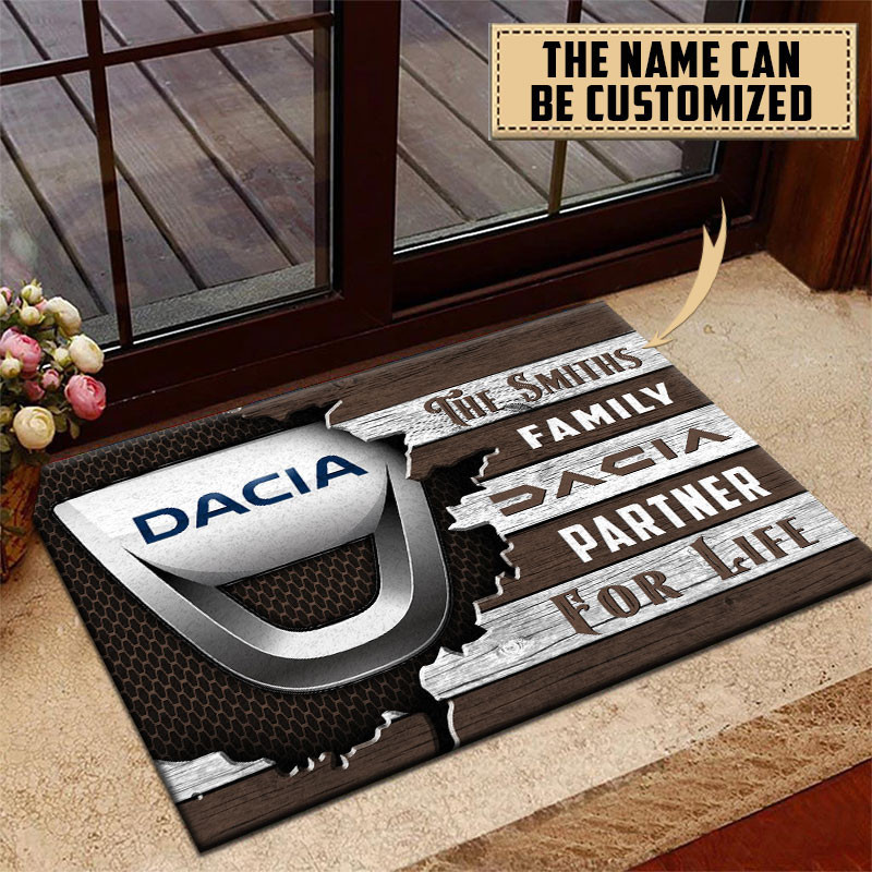 Dacia Doormat Custom Name, Multicolor - Famjoys Dacia Doormat Custom Name, Multicolor - Famjoys