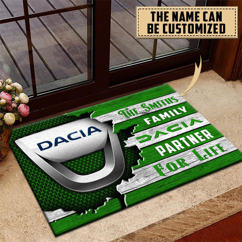 Dacia Doormat Custom Name, Multicolor - Famjoys Dacia Doormat Custom Name, Multicolor - Famjoys