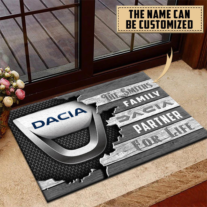 Dacia Doormat Custom Name, Multicolor - Famjoys Dacia Doormat Custom Name, Multicolor - Famjoys