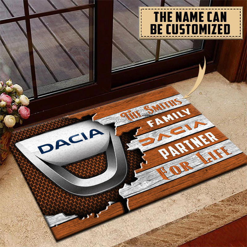 Dacia Doormat Custom Name, Multicolor - Famjoys Dacia Doormat Custom Name, Multicolor - Famjoys