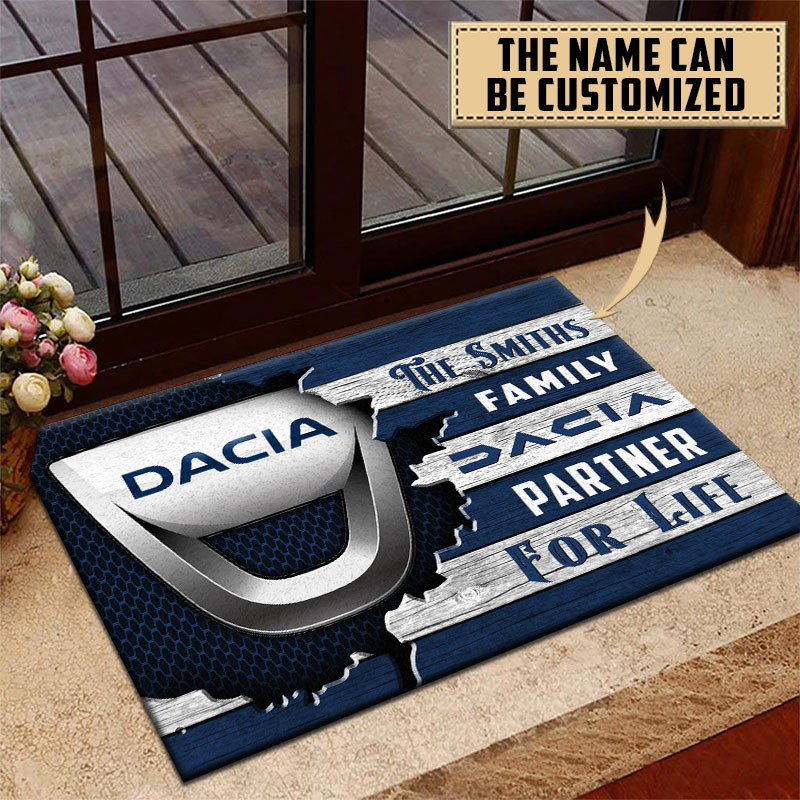 Dacia Doormat Custom Name, Multicolor - Famjoys Dacia Doormat Custom Name, Multicolor - Famjoys