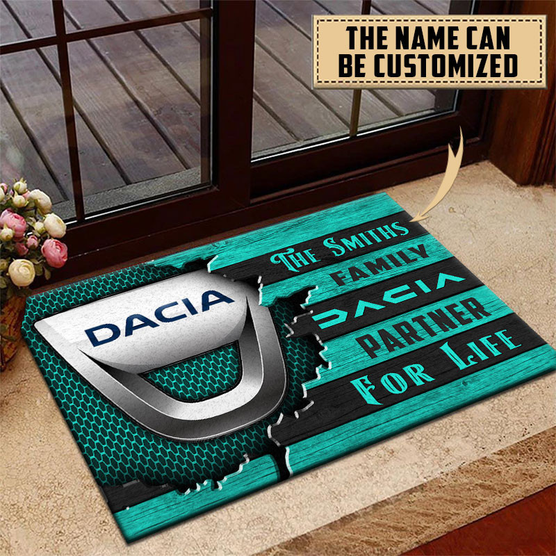 Dacia Doormat Custom Name, Multicolor - Famjoys Dacia Doormat Custom Name, Multicolor - Famjoys