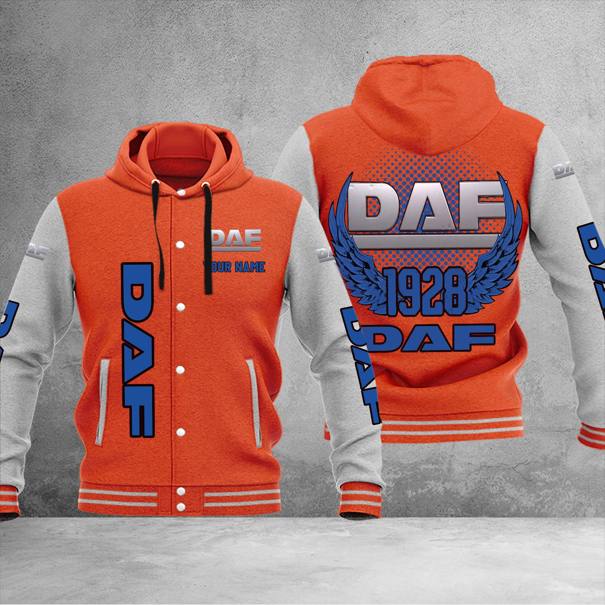 DAF DMHJ1035 Baseball Jacket Multicolor - Famjoys DAF DMHJ1035 Baseball Jacket Multicolor - Famjoys