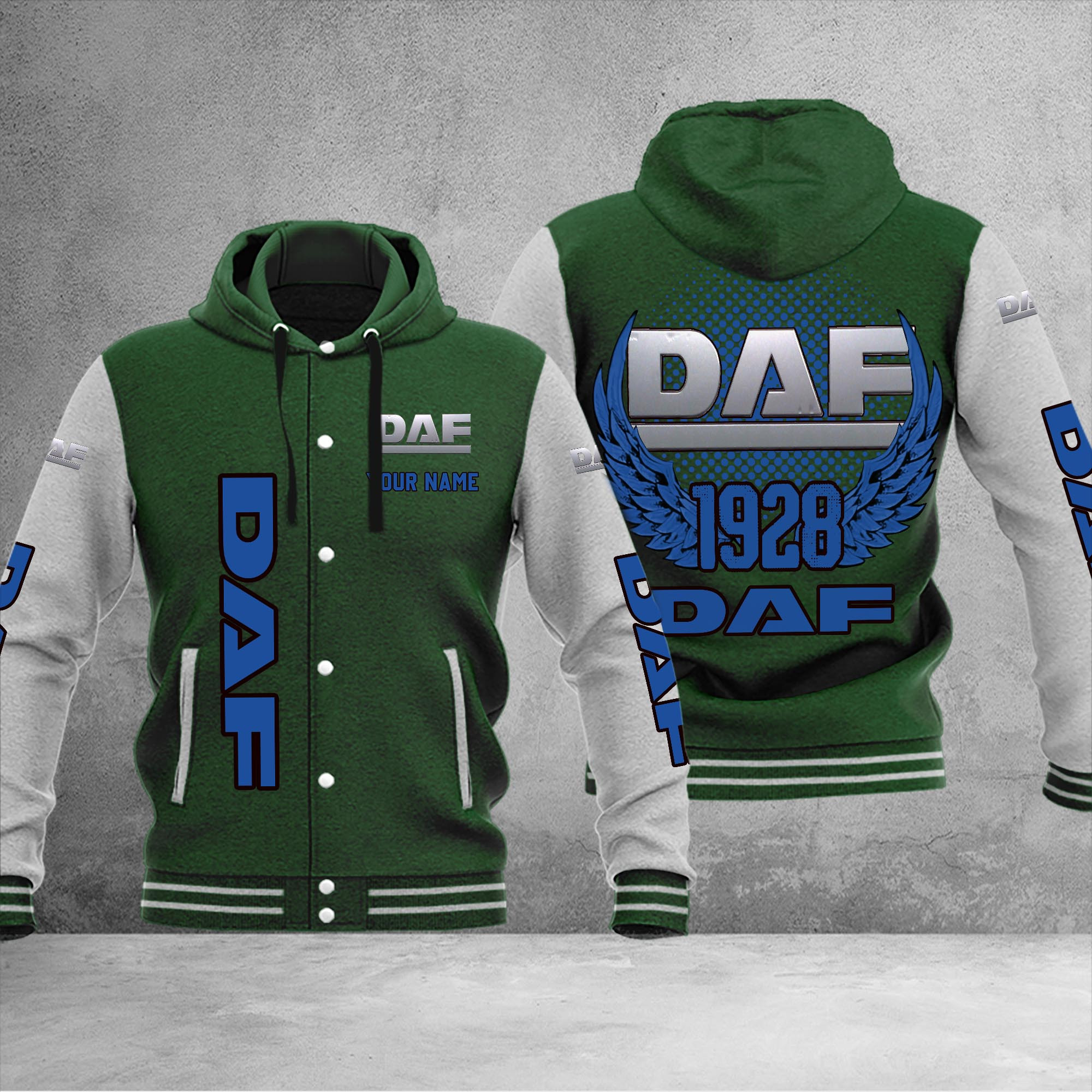 DAF DMHJ1035 Baseball Jacket Multicolor - Famjoys DAF DMHJ1035 Baseball Jacket Multicolor - Famjoys