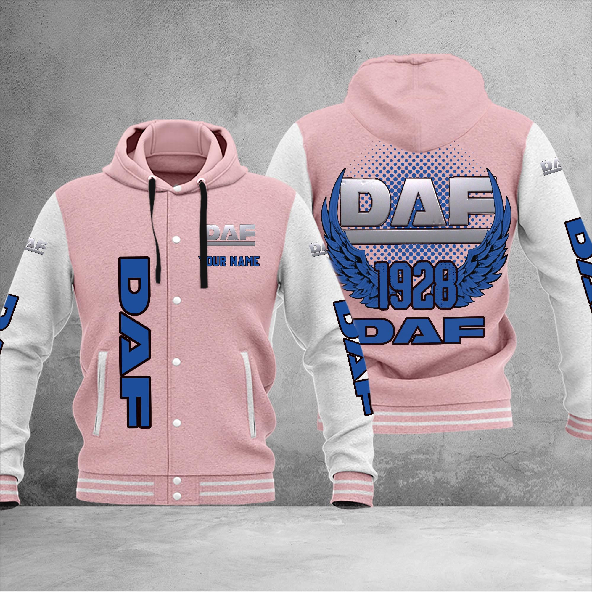 DAF DMHJ1035 Baseball Jacket Multicolor - Famjoys DAF DMHJ1035 Baseball Jacket Multicolor - Famjoys