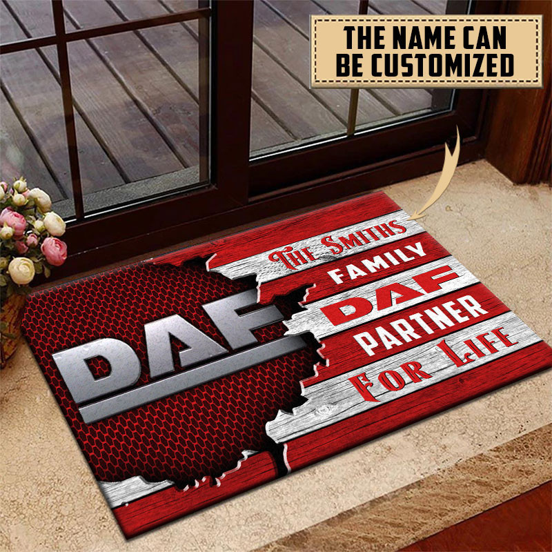 DAF Doormat Custom Name, Multicolor - Famjoys DAF Doormat Custom Name, Multicolor - Famjoys