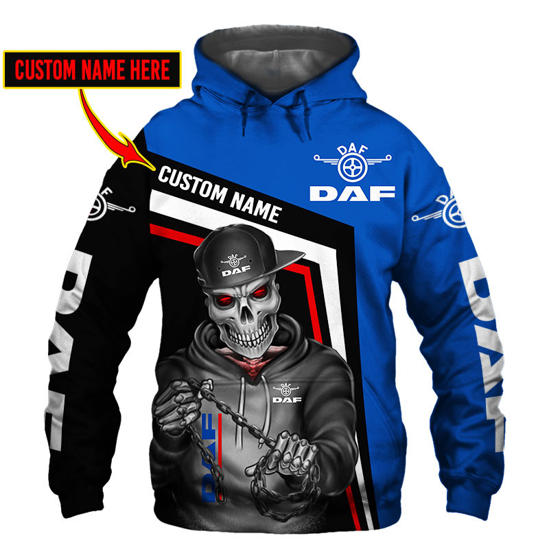 DAF Skull Tshirt, sweatshirt, Polo, Hawaiian, Hoodie 3D Apparel Full Printing Custom Name - Famjoys DAF Skull Tshirt, sweatshirt, Polo, Hawaiian, Hoodie 3D Apparel Full Printing Custom Name - Famjoys
