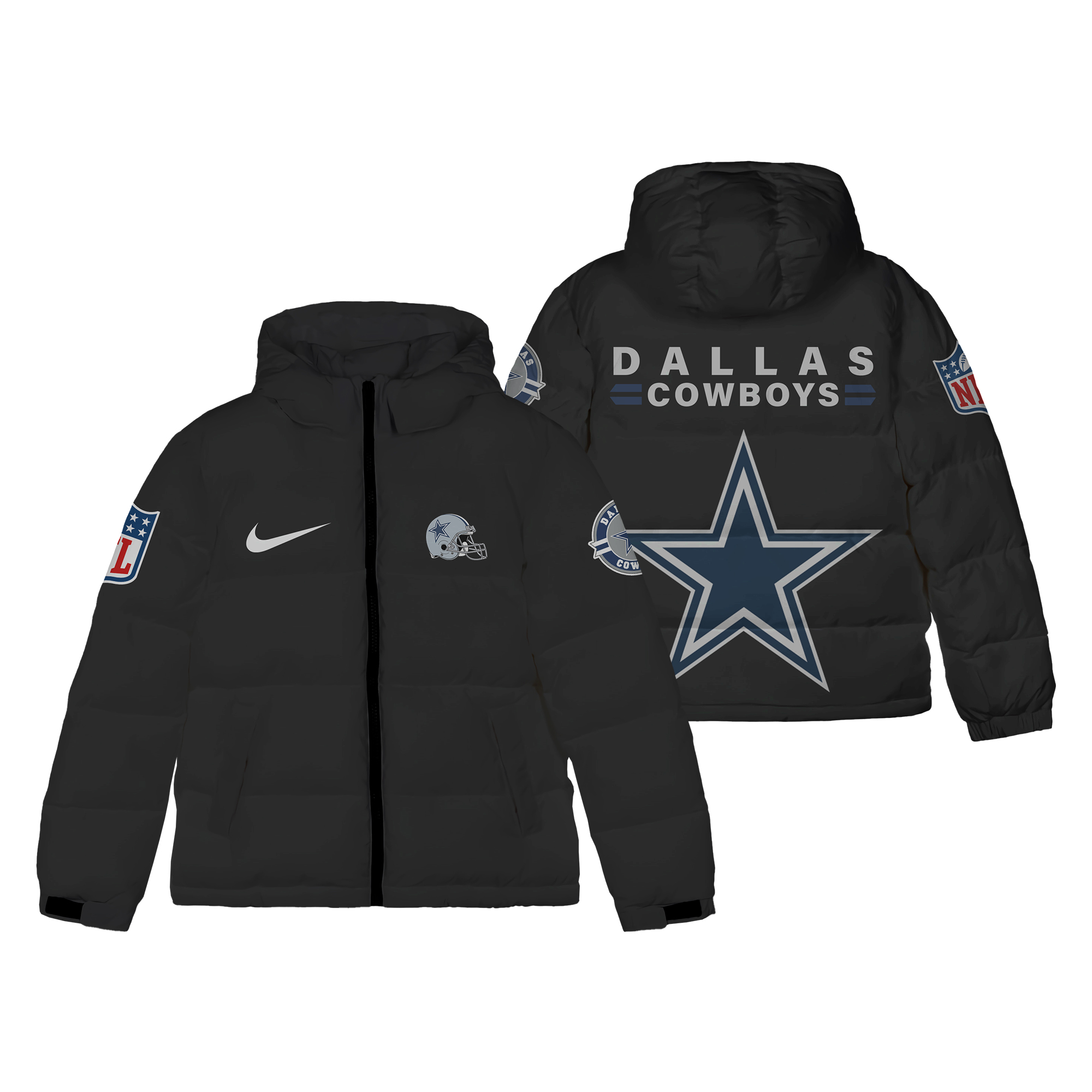 Dallas Cowboy 3D DOWN JACKET - Famjoys Dallas Cowboy 3D DOWN JACKET - Famjoys