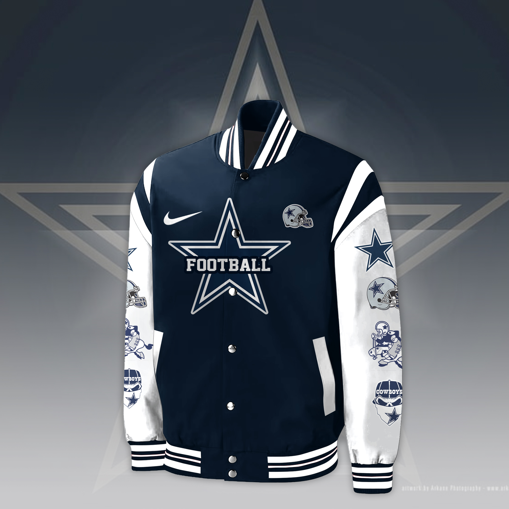 Dallas Cowboy Baseball Jacket ( - Famjoys Dallas Cowboy Baseball Jacket ( - Famjoys