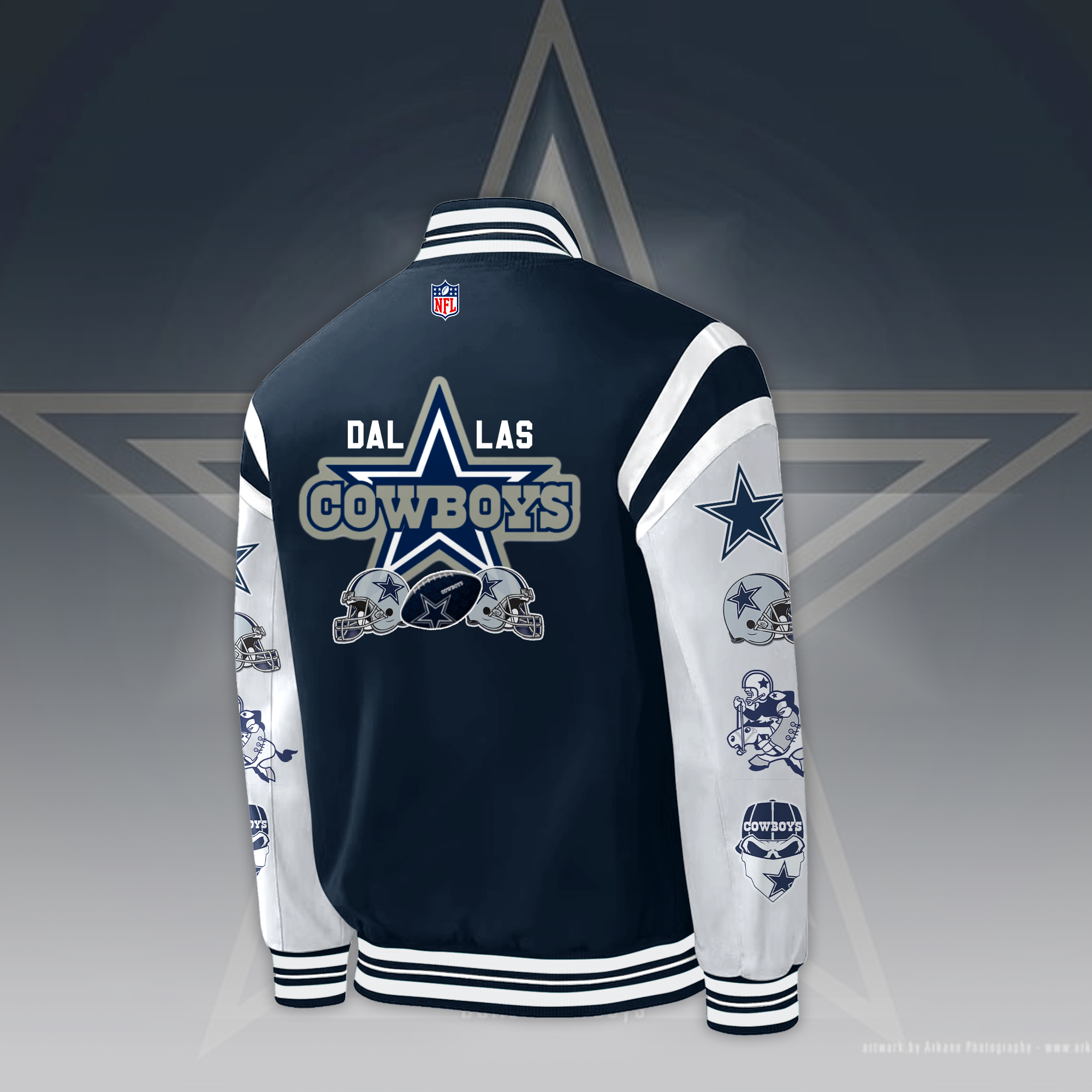 Dallas Cowboy Baseball Jacket ( - Famjoys Dallas Cowboy Baseball Jacket ( - Famjoys