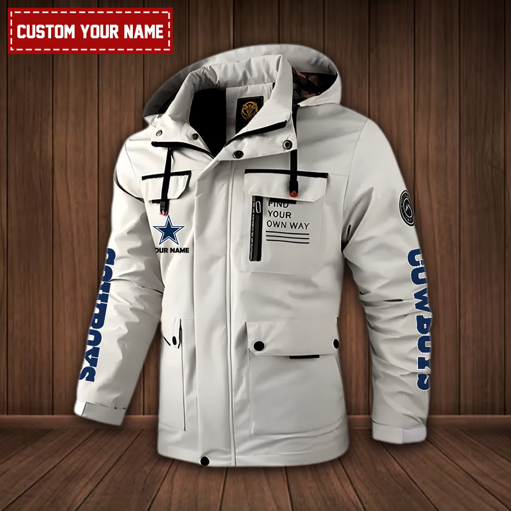 Dallas Cowboys 2D Windbreaker Bomber Jacket SP1011202302ID06DS09 - Famjoys Dallas Cowboys 2D Windbreaker Bomber Jacket SP1011202302ID06DS09 - Famjoys