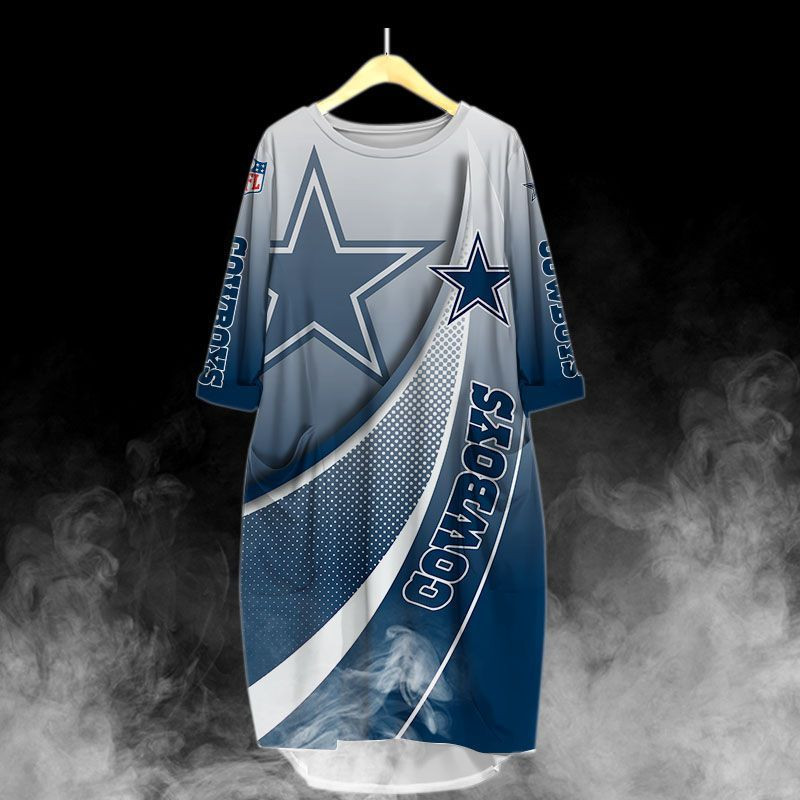Dallas Cowboys All Over Print Caftan2703 - Famjoys Dallas Cowboys All Over Print Caftan2703 - Famjoys