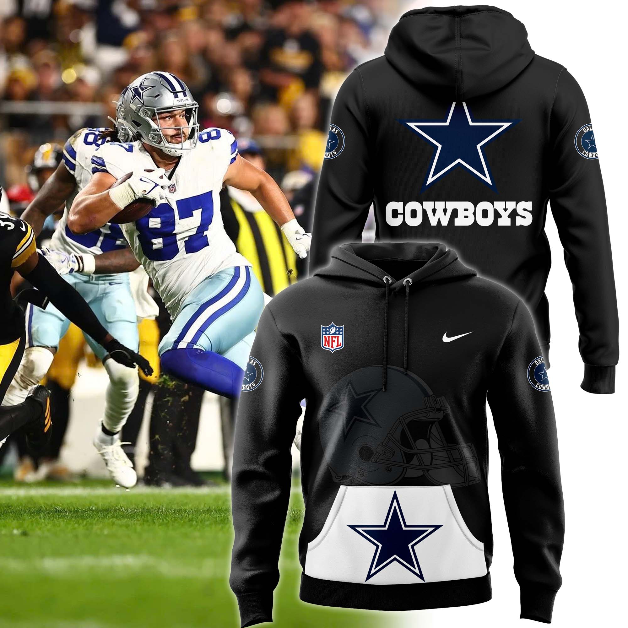 Dallas Cowboys Alternmate Helmet Pullover Hoodie - Famjoys Dallas Cowboys Alternmate Helmet Pullover Hoodie - Famjoys