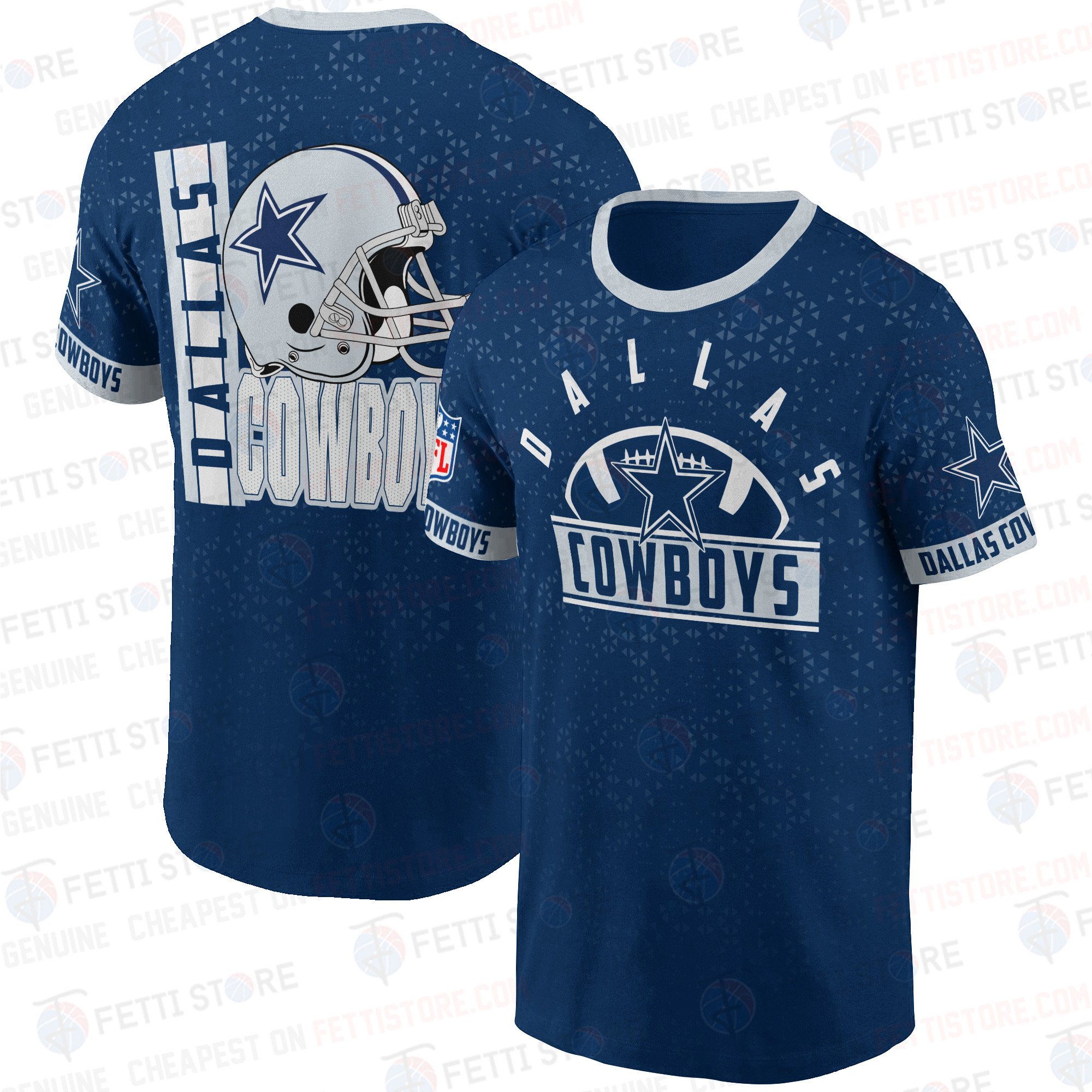 Dallas Cowboys American Football Leauge Pattern T Shirt - Famjoys Dallas Cowboys American Football Leauge Pattern T Shirt - Famjoys