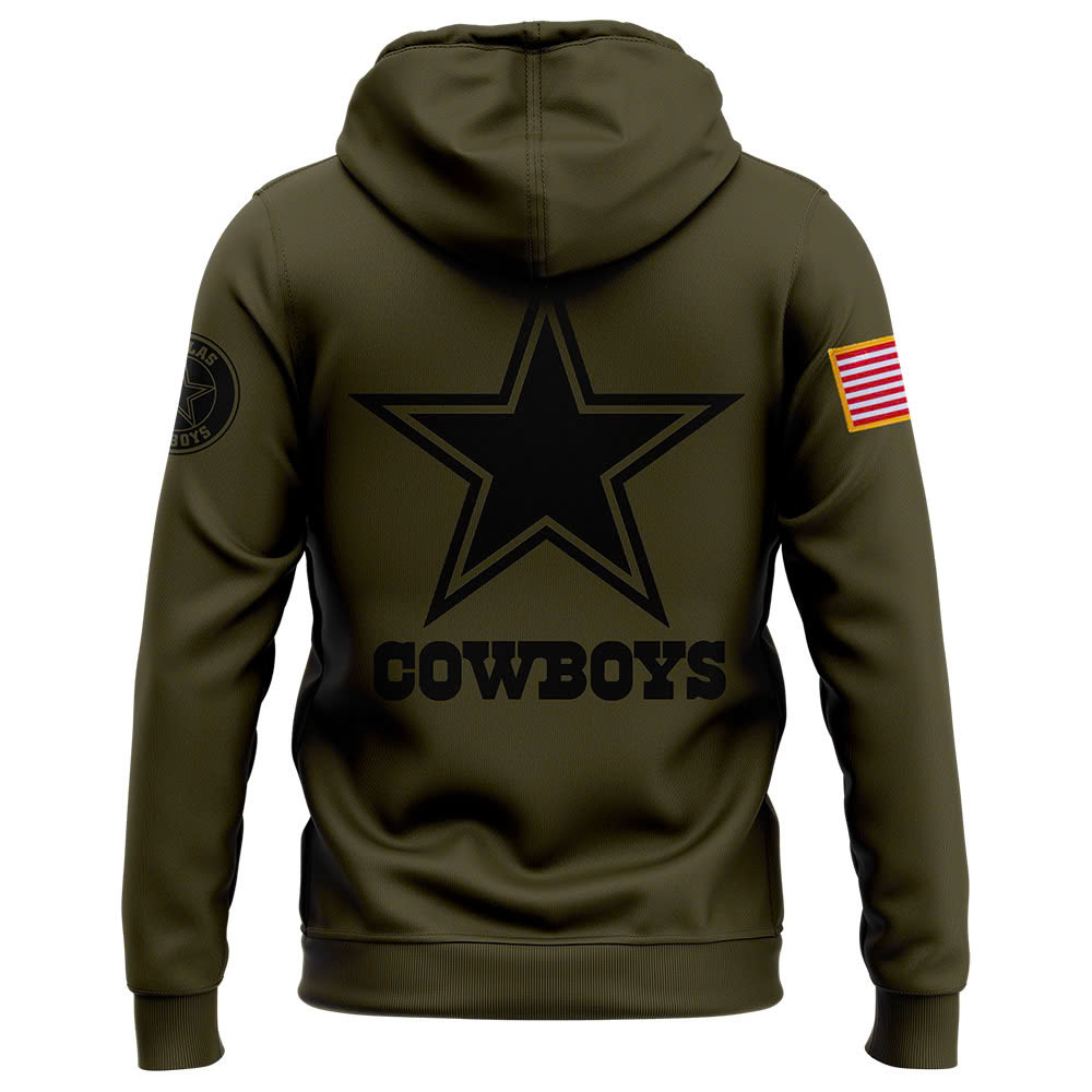 Dallas Cowboys Camo Salute to Service Club Fleece Pullover Hoodie - Famjoys Dallas Cowboys Camo Salute to Service Club Fleece Pullover Hoodie - Famjoys