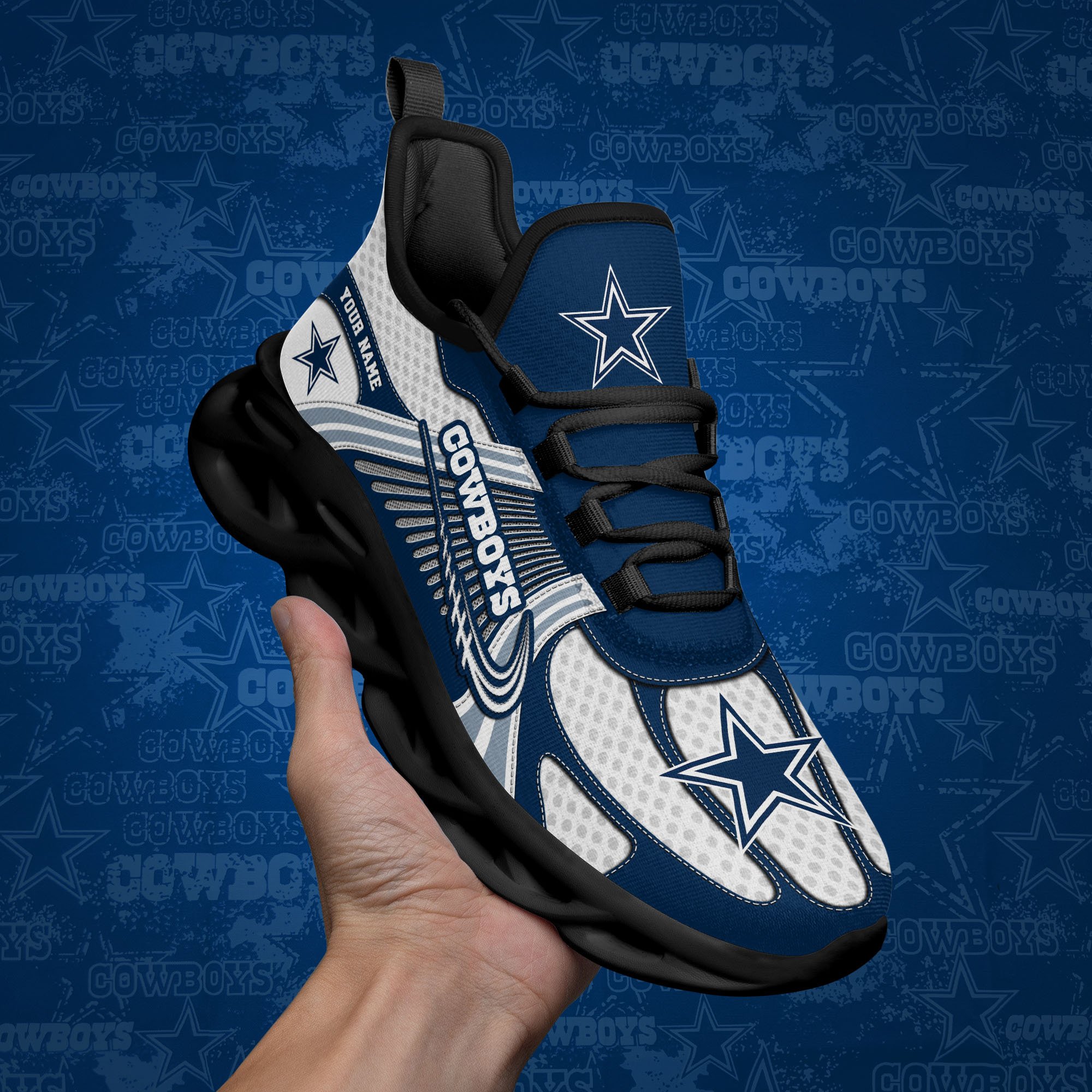 Dallas Cowboys Clunky Sneakers Custom Your Name, Sport Sneakers For Fans, Gifts For Sport Lovers, Gift For Dad ETRG-62453 - Famjoys Dallas Cowboys Clunky Sneakers Custom Your Name, Sport Sneakers For Fans, Gifts For Sport Lovers, Gift For Dad ETRG-62453 - Famjoys