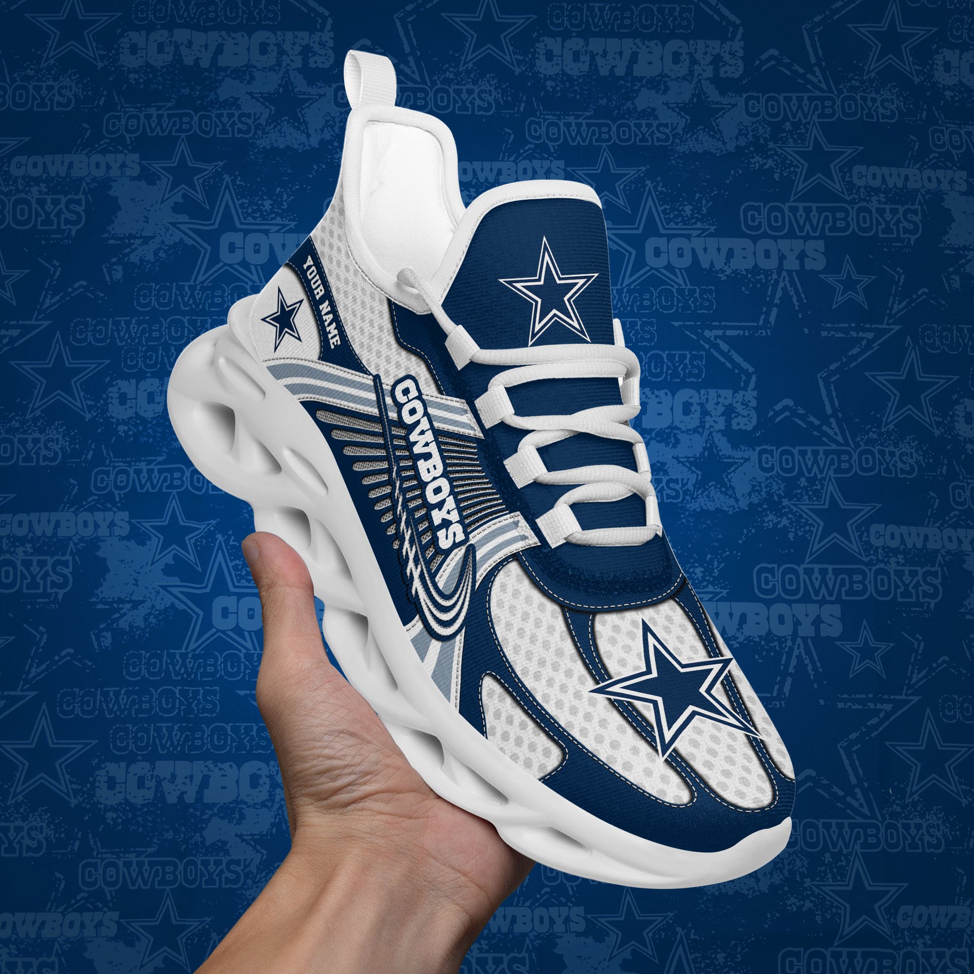 Dallas Cowboys Clunky Sneakers Custom Your Name, Sport Sneakers For Fans, Gifts For Sport Lovers, Gift For Dad ETRG-62453 - Famjoys Dallas Cowboys Clunky Sneakers Custom Your Name, Sport Sneakers For Fans, Gifts For Sport Lovers, Gift For Dad ETRG-62453 - Famjoys