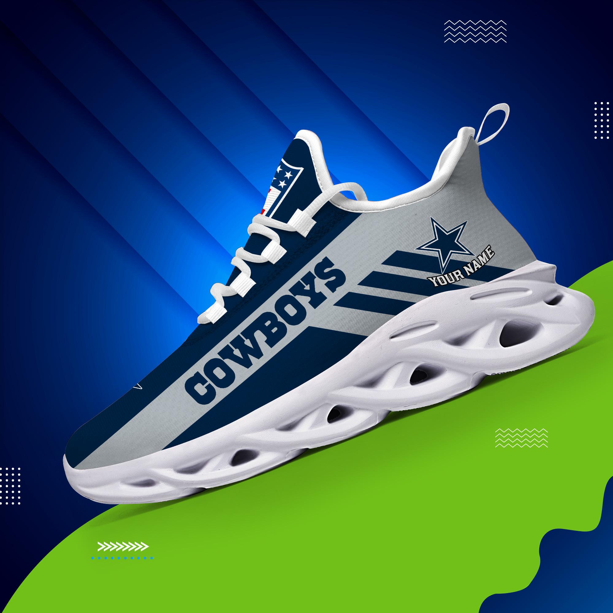 Dallas Cowboys Custom Name Max Soul Shoes - Famjoys Dallas Cowboys Custom Name Max Soul Shoes - Famjoys