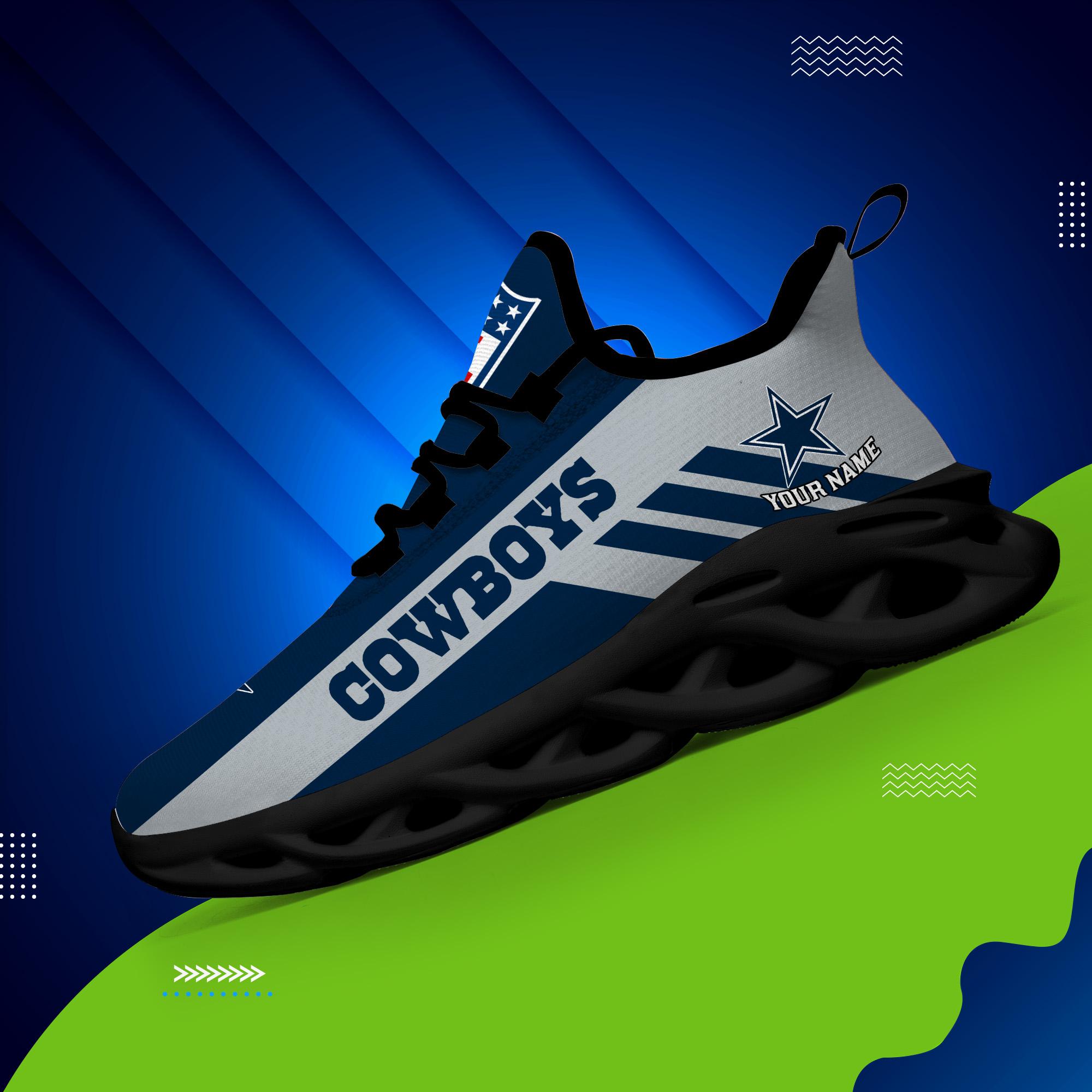 Dallas Cowboys Custom Name Max Soul Shoes - Famjoys Dallas Cowboys Custom Name Max Soul Shoes - Famjoys
