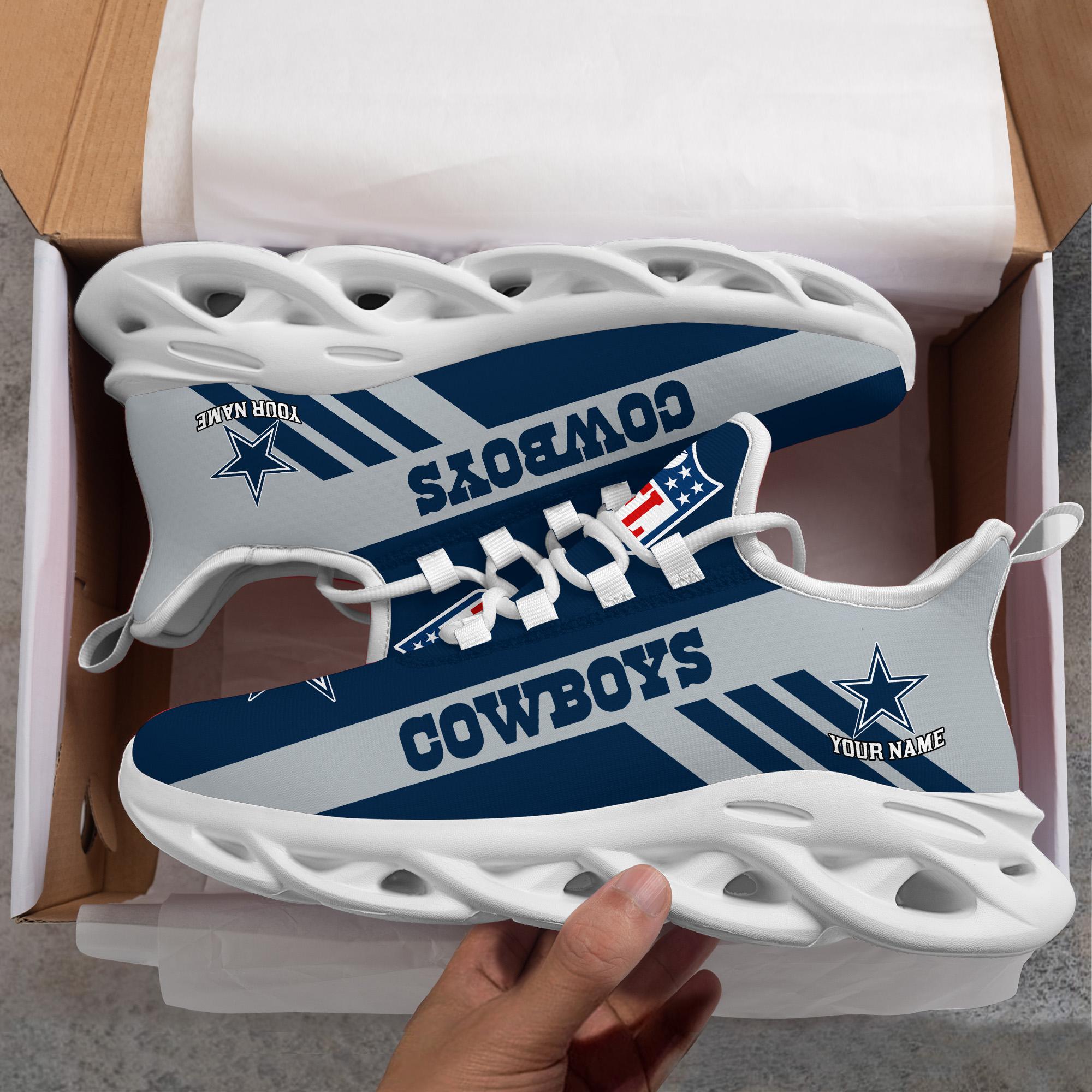 Dallas Cowboys Custom Name Max Soul Shoes - Famjoys Dallas Cowboys Custom Name Max Soul Shoes - Famjoys