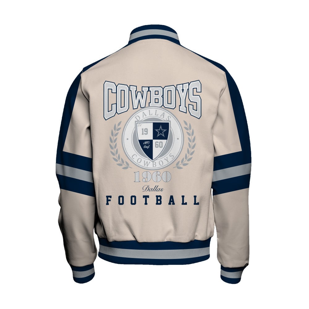 Dallas Cowboys - Feel The Power Unisex Varsity Jacket - Famjoys Dallas Cowboys - Feel The Power Unisex Varsity Jacket - Famjoys