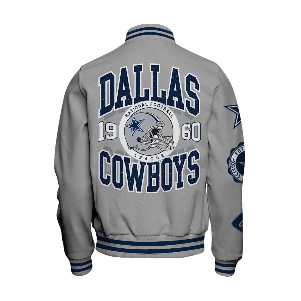 Dallas Cowboys - Feel The Power Unisex Varsity Jacket - Famjoys Dallas Cowboys - Feel The Power Unisex Varsity Jacket - Famjoys