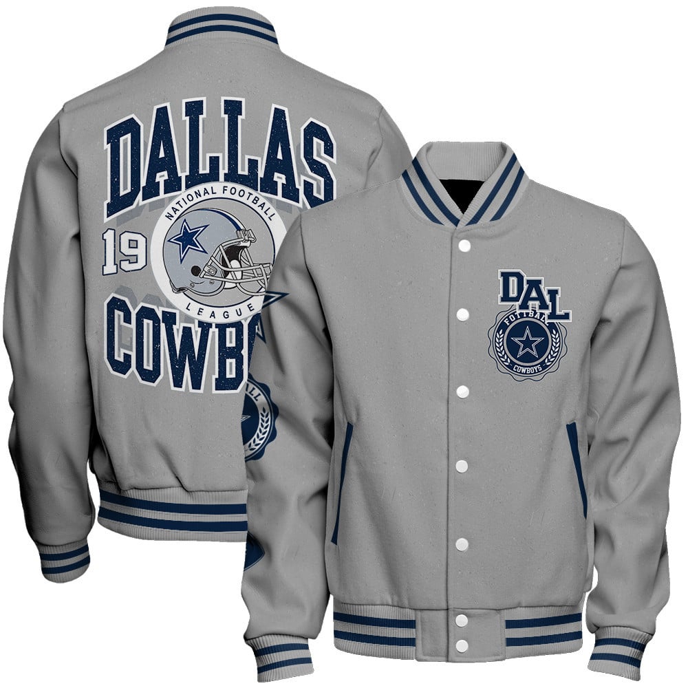 Dallas Cowboys - Feel The Power Unisex Varsity Jacket - Famjoys Dallas Cowboys - Feel The Power Unisex Varsity Jacket - Famjoys