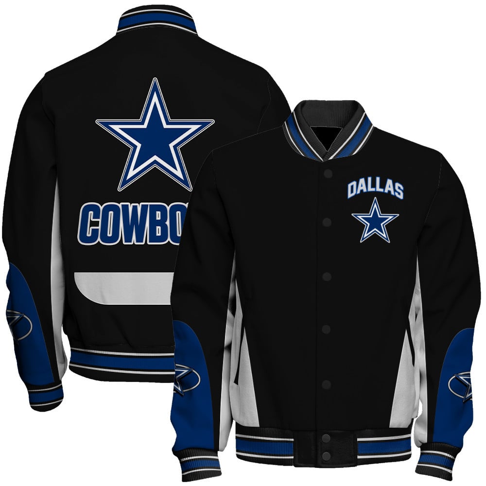 Dallas Cowboys - In Sync With The Home Team Unisex Varsity Jacket - Famjoys Dallas Cowboys - In Sync With The Home Team Unisex Varsity Jacket - Famjoys