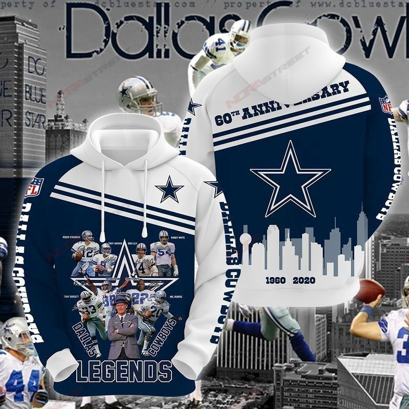 Dallas Cowboys Legends 1960 2020 Hoodie & Zip Hoodie - Famjoys Dallas Cowboys Legends 1960 2020 Hoodie & Zip Hoodie - Famjoys