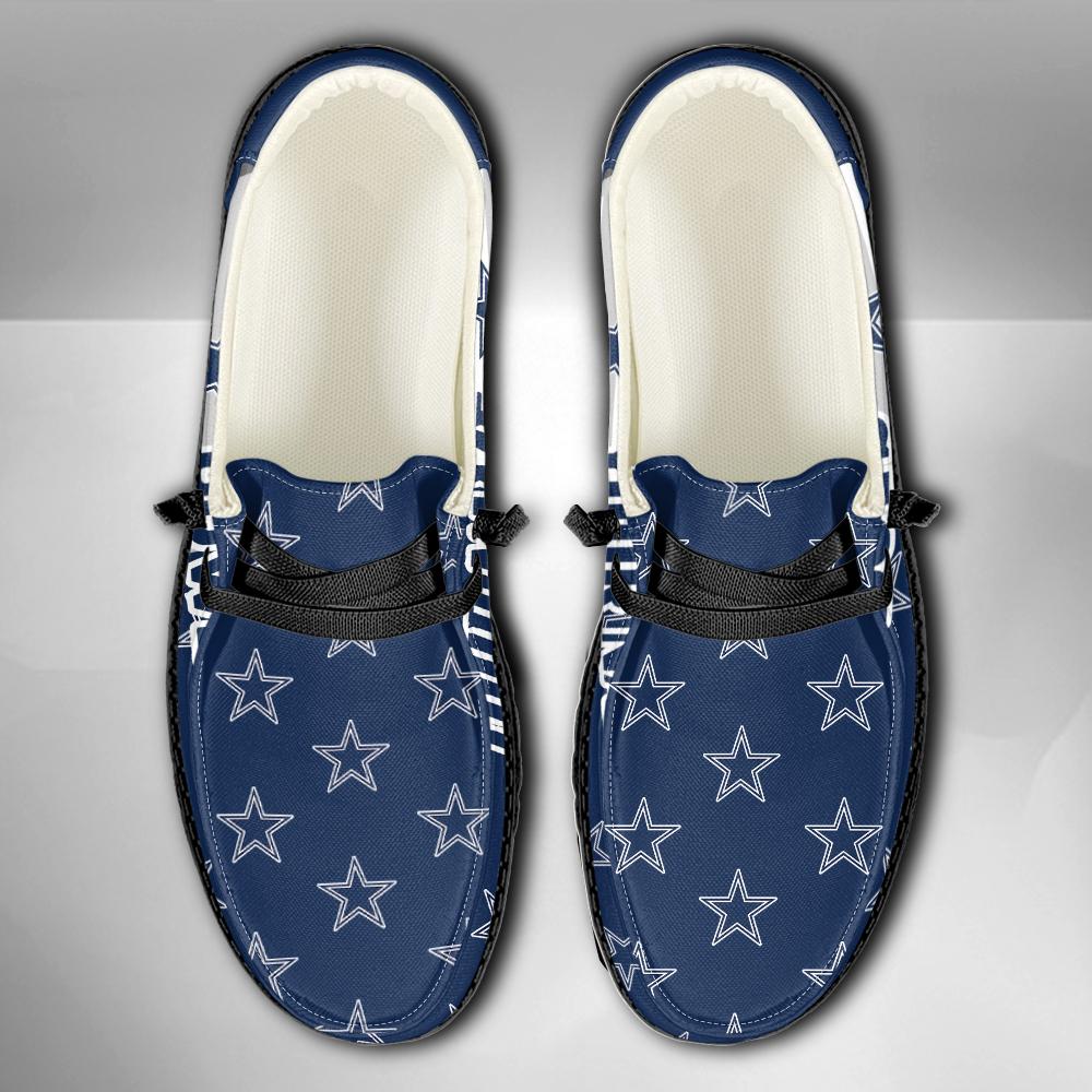 Dallas Cowboys Logo Pattern Hey Dude Shoes - Famjoys Dallas Cowboys Logo Pattern Hey Dude Shoes - Famjoys