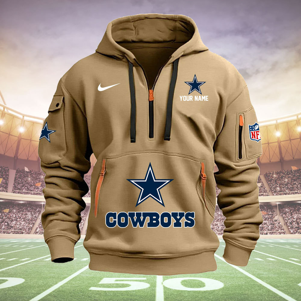 Dallas Cowboys New Personalized Quarter Zip Hoodie AZBTQZH000025 - Famjoys Dallas Cowboys New Personalized Quarter Zip Hoodie AZBTQZH000025 - Famjoys