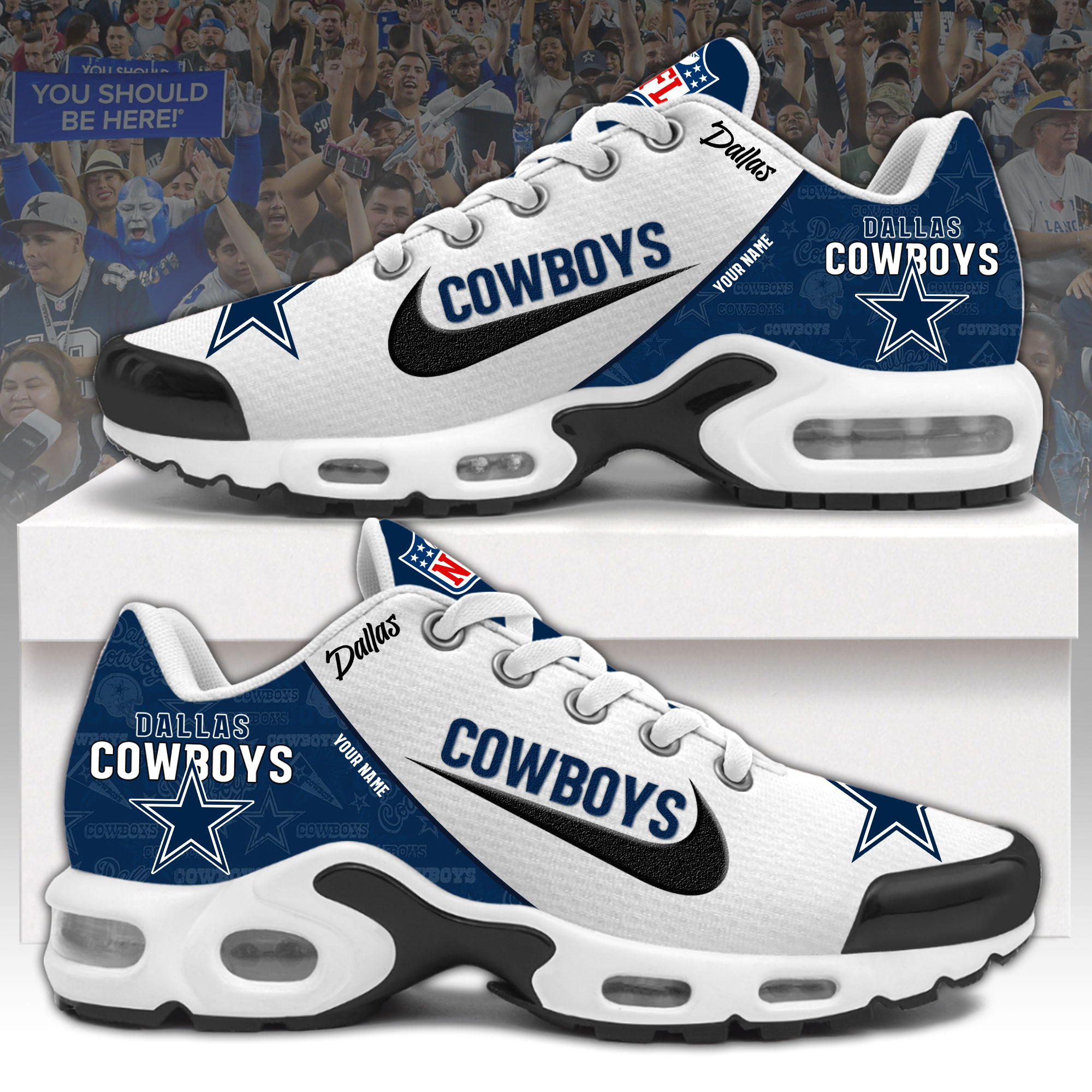 Dallas Cowboys Personalize Sneaker Shoes 2025 - Famjoys Dallas Cowboys Personalize Sneaker Shoes 2025 - Famjoys