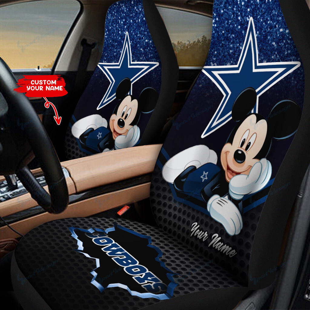 Dallas Cowboys Personalized Car Seat Covers BG222 - Famjoys Dallas Cowboys Personalized Car Seat Covers BG222 - Famjoys