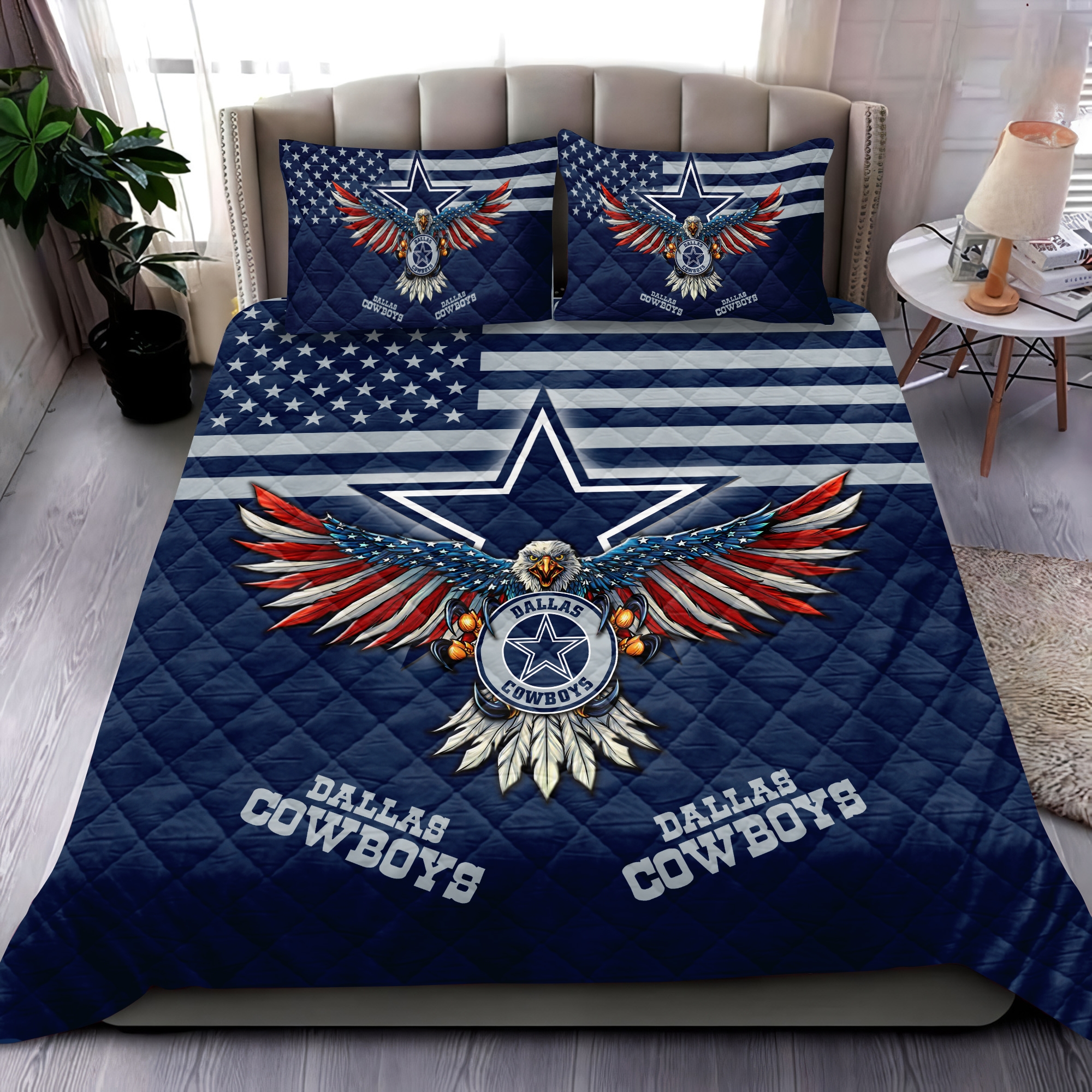 Dallas Cowboys Quilt Bedding Set M02 - Famjoys Dallas Cowboys Quilt Bedding Set M02 - Famjoys