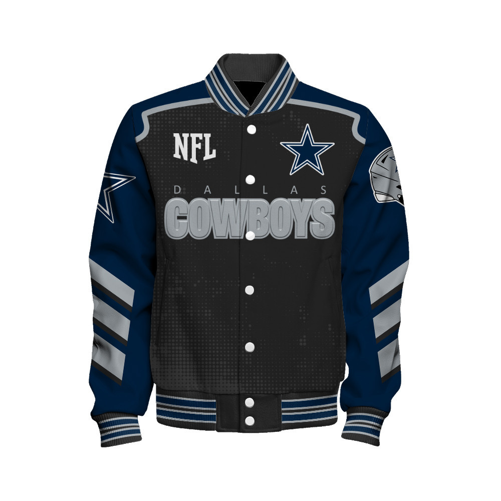 Dallas Cowboys - Relentless Determination Unisex Varsity Jacket - Famjoys Dallas Cowboys - Relentless Determination Unisex Varsity Jacket - Famjoys
