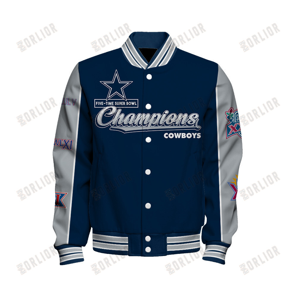 Dallas Cowboys Super Bowl Champions Live For These Colors Varsity Jacket - Famjoys Dallas Cowboys Super Bowl Champions Live For These Colors Varsity Jacket - Famjoys