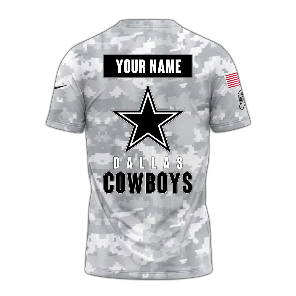 Dallas Cowboys Tshirt Camo Salute to Service Club - Famjoys Dallas Cowboys Tshirt Camo Salute to Service Club - Famjoys