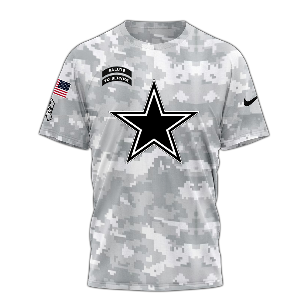 Dallas Cowboys Tshirt Camo Salute to Service Club - Famjoys Dallas Cowboys Tshirt Camo Salute to Service Club - Famjoys