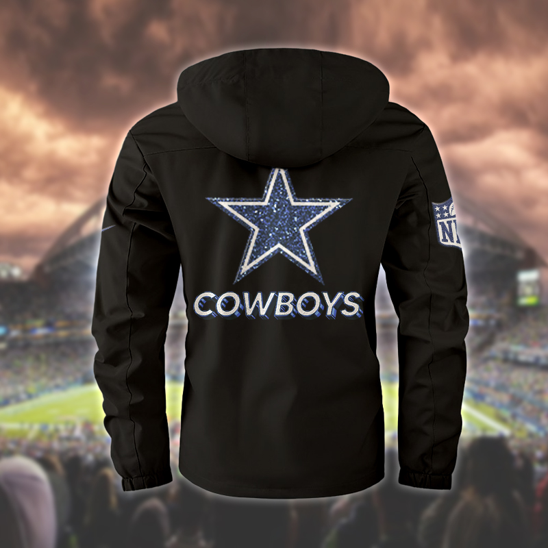 Dallas Cowboys Windbreaker Bomber Jacket 01 - Famjoys Dallas Cowboys Windbreaker Bomber Jacket 01 - Famjoys