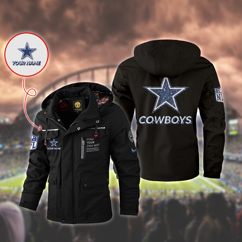 Dallas Cowboys Windbreaker Bomber Jacket 01 - Famjoys Dallas Cowboys Windbreaker Bomber Jacket 01 - Famjoys