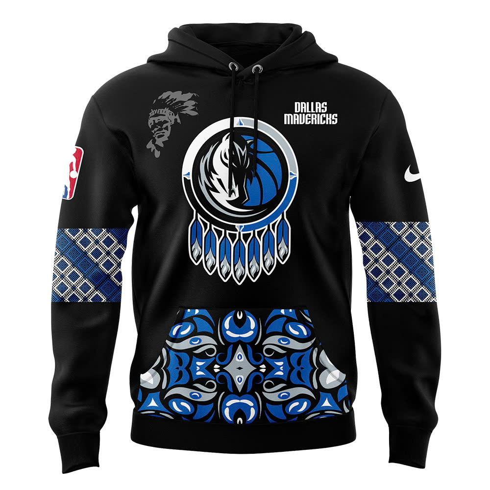 Dallas Mavericks NBA Native American Heritage Month Premium Hoodie - Famjoys Dallas Mavericks NBA Native American Heritage Month Premium Hoodie - Famjoys