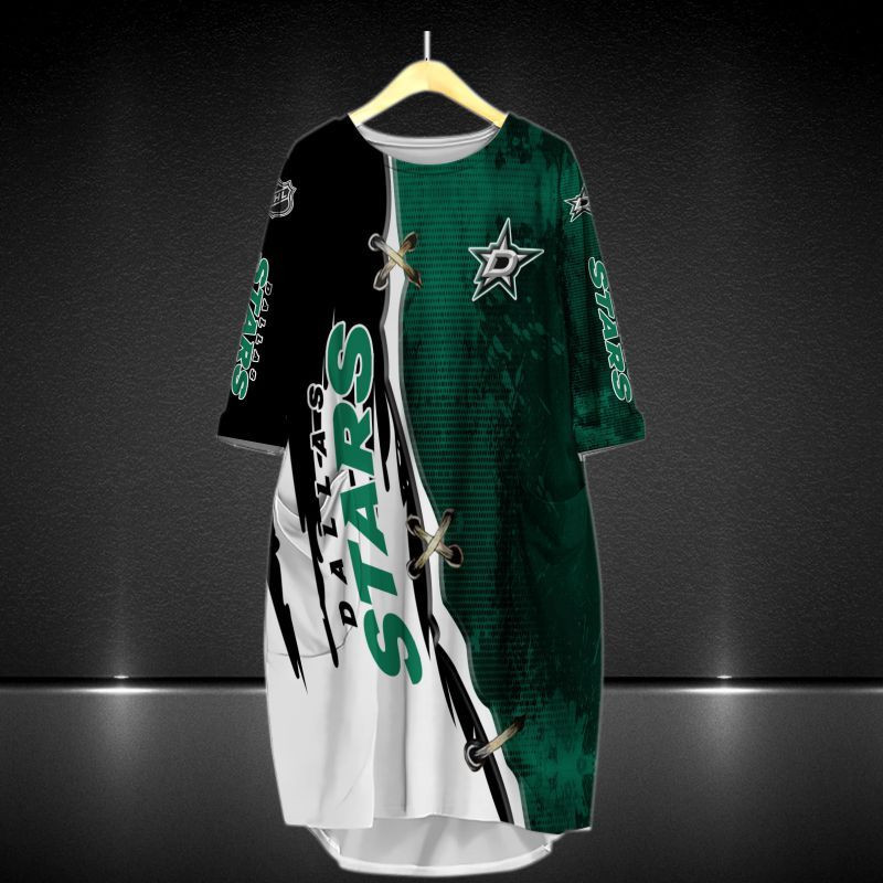 Dallas Stars All Over Print Caftan3419 - Famjoys Dallas Stars All Over Print Caftan3419 - Famjoys