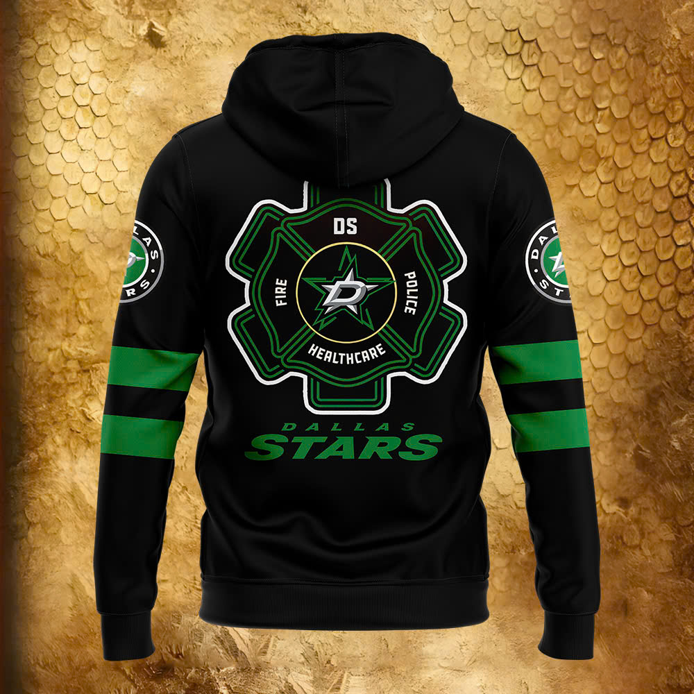 Dallas Stars x Firefighter Appreciation Night Premium Personalized Hoodie - Famjoys Dallas Stars x Firefighter Appreciation Night Premium Personalized Hoodie - Famjoys