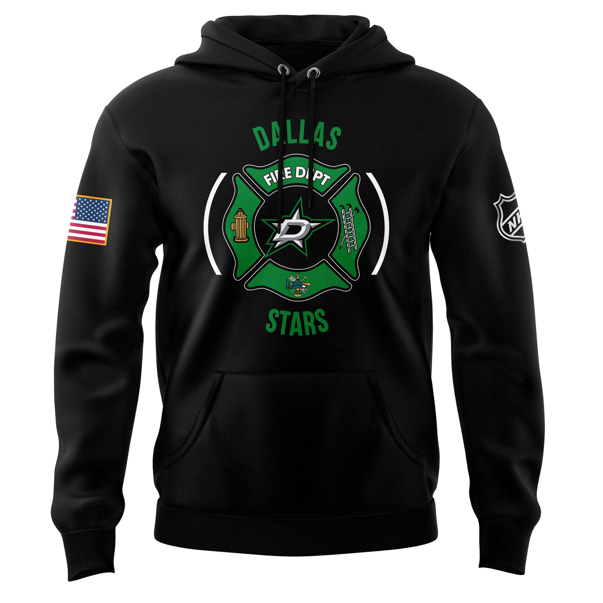 Dallas Stars x Firefighter Appreciation Night Premium Pullover Hoodie - Famjoys Dallas Stars x Firefighter Appreciation Night Premium Pullover Hoodie - Famjoys