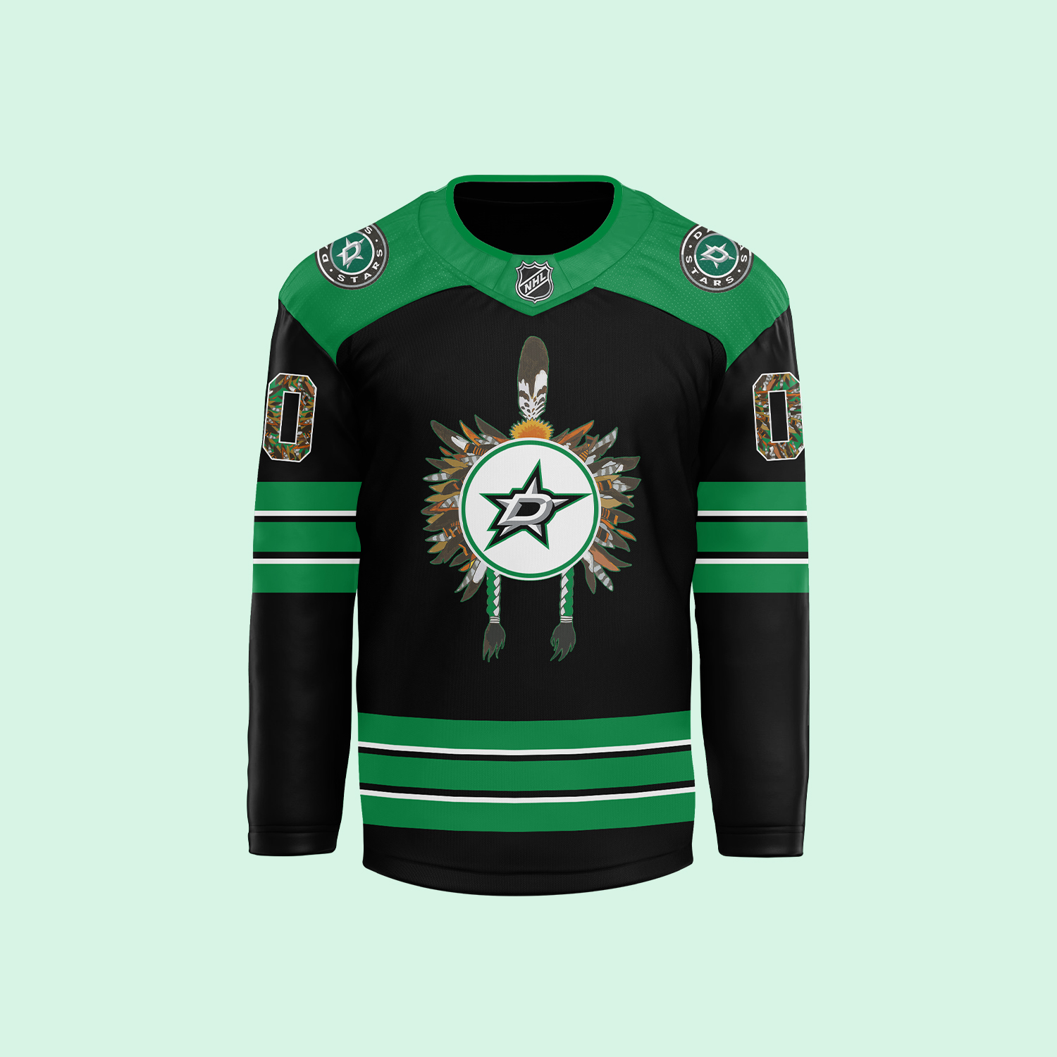 Dallas Stars x NHL Native American Heritage Month Premium Jersey - Famjoys Dallas Stars x NHL Native American Heritage Month Premium Jersey - Famjoys