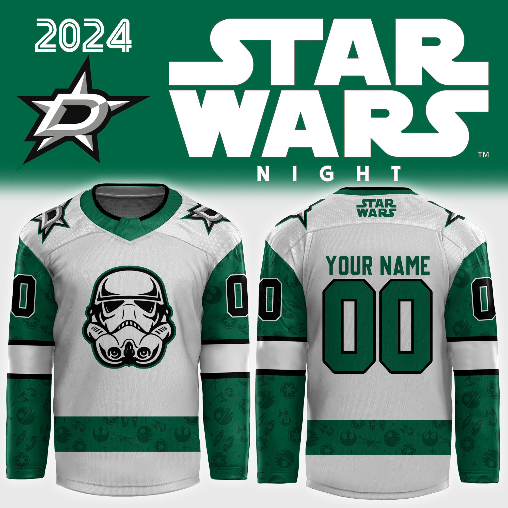 Dallas Stars x Star Wars Night Custom jersey - Famjoys Dallas Stars x Star Wars Night Custom jersey - Famjoys