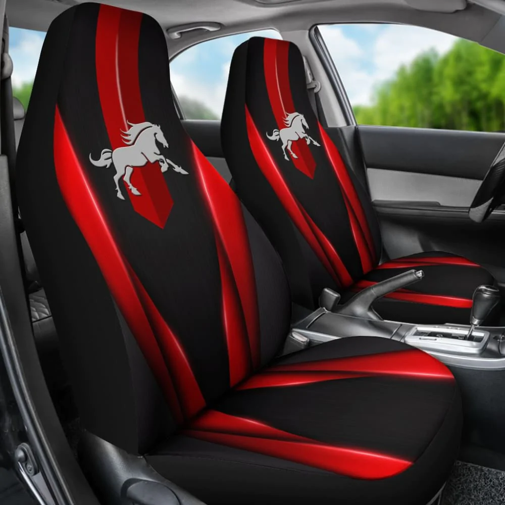 dark red horse mustang car seat covers - Famjoys dark red horse mustang car seat covers - Famjoys